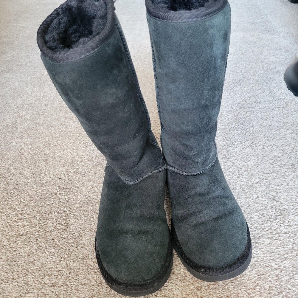 UGG Australia Classic Tall Boots – Black Suede – Women’s